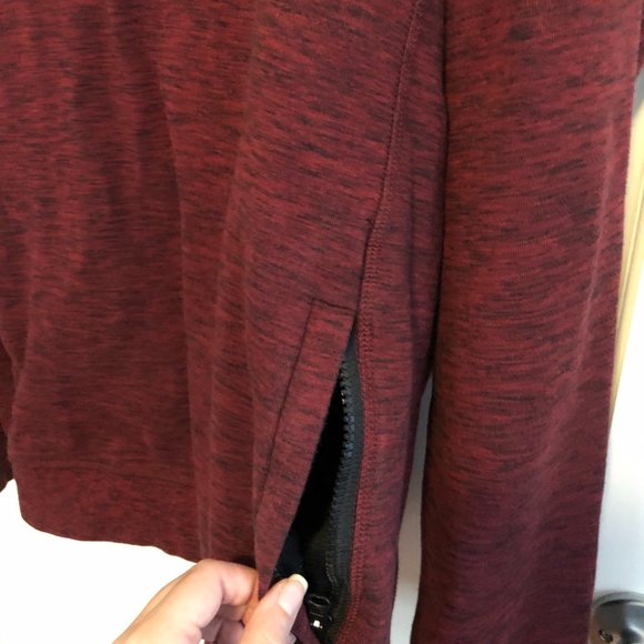 AE Men's Red Heather Hoodie - Picture 2 of 4